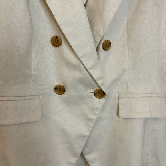 NWT Banana Republic Factory Palma Linen Double Breasted Blazer - Picture 3 of 8